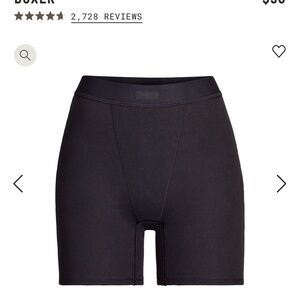 SKIMS Black Boxer Shorts